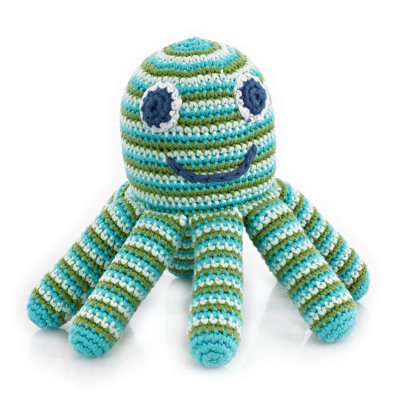 PEBBLE Green Octopus Rattle, 1 EA - Image 1